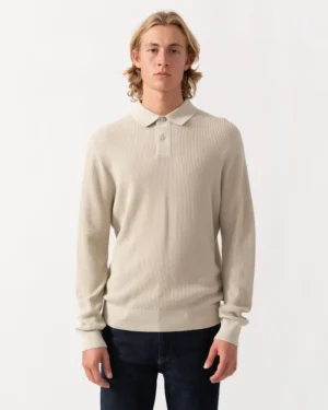 BOSSOrangeAfedroMensLongSleeveKnitPoloShirt-LightBeige2714063552178159-41